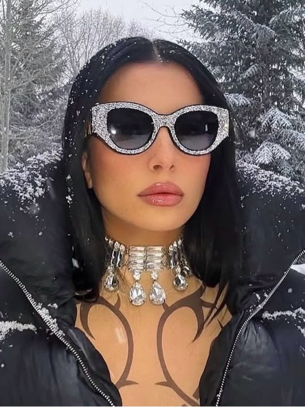 New Anna Karin Karlsson Lucky Goes To Vegas Ice Crystal Cat Eye Sunglasses